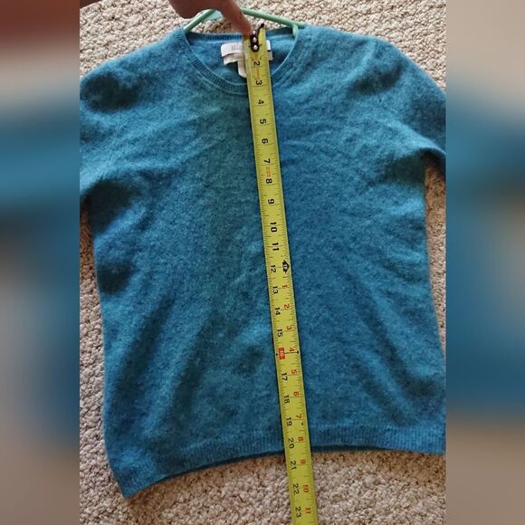 Ellen Tracy turquoise blue-green pullover Sweater size XS - Picture 8 of 10